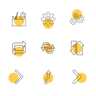 Farklı minimalist düz vektör app simgeleri