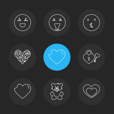 Farklı minimalist düz vektör app simgeleri