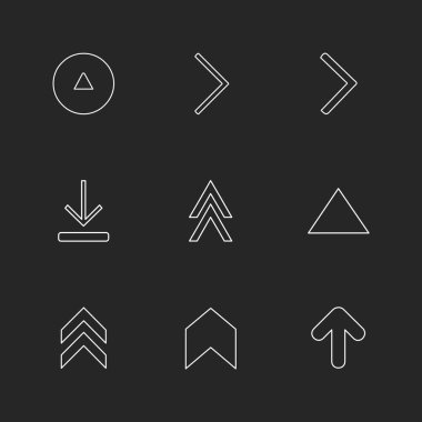 Farklı minimalist düz vektör app simgeleri