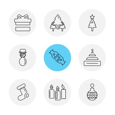 Beyaz arka plan üzerinde farklı minimalist düz vektör app simgeleri