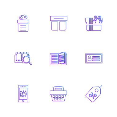 Beyaz arka plan üzerinde izole minimalist düz vektör app simgeleri