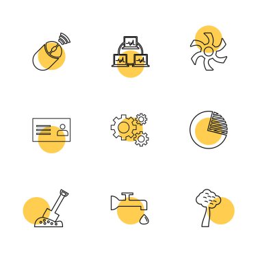 iş ve finans kavramı, yaratıcı farklı Internet düz vektör app simgeleri 