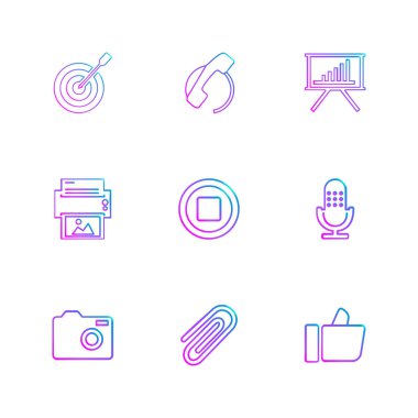 Beyaz arka plan basit düz app simgeleri