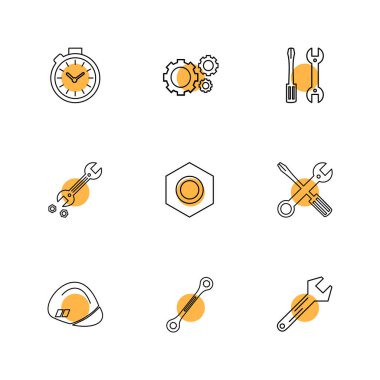 beyaz zemin üzerine minimalist düz vektör app simge kümesi