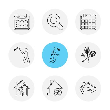 Farklı minimalist düz vektör app simgeleri