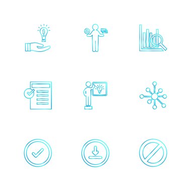 minimalist düz vektör app simge kümesi