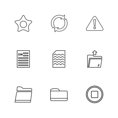 Farklı minimalist düz vektör app simgeleri