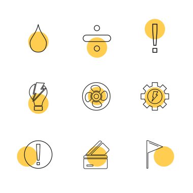 Farklı minimalist düz vektör app simgeleri