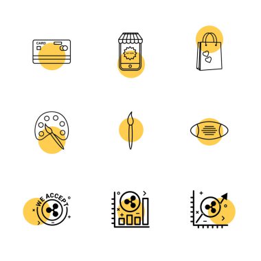 minimalist düz vektör app simgeleri beyaz arka plan üzerinde 