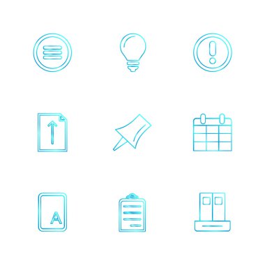 minimalist düz vektör app simgeleri beyaz arka plan üzerinde