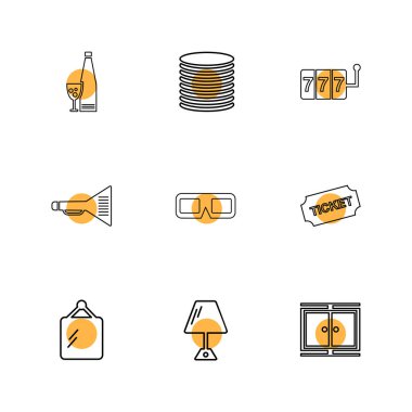 çeşitli vektör app simge kümesi         