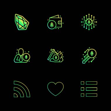 çeşitli vektör app simge kümesi         