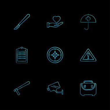 Farklı minimalist düz vektör app simgeleri