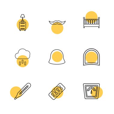 çeşitli vektör app simge kümesi         