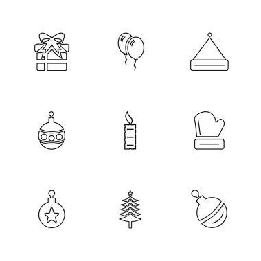 beyaz zemin üzerine minimalist düz vektör app simge kümesi