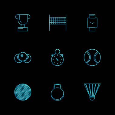 Farklı minimalist düz vektör app simgeleri