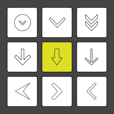 Farklı minimalist düz vektör app simgeleri