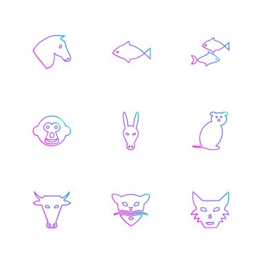 minimalist düz vektör app simgeleri beyaz arka plan üzerinde