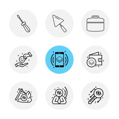 çeşitli vektör app simge kümesi         