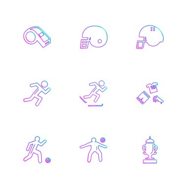 Farklı minimalist düz vektör app simgeleri