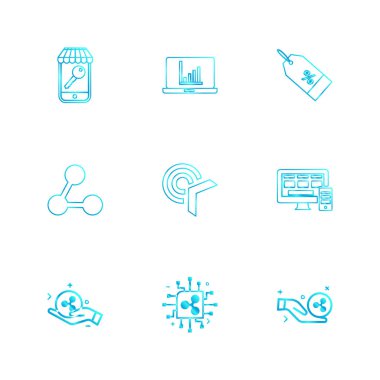 iş yaratıcı düz tasarım simgeler vektör koleksiyonu