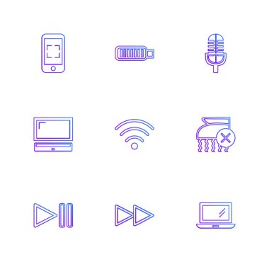 minimalist düz vektör app simgeleri beyaz arka plan üzerinde 