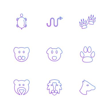 Farklı minimalist düz vektör app simgeleri