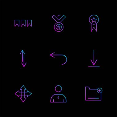 Farklı minimalist düz vektör app simgeleri