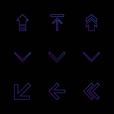 Farklı minimalist düz vektör app simgeleri