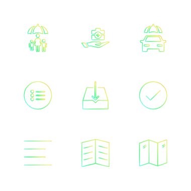 Farklı minimalist düz vektör app simgeleri