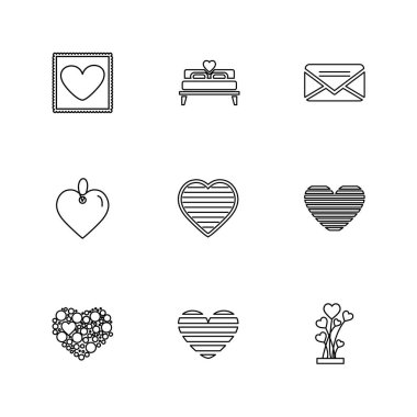 Farklı minimalist düz vektör app simgeleri