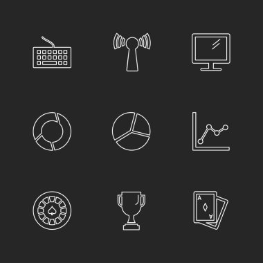 Farklı minimalist düz vektör app simgeleri