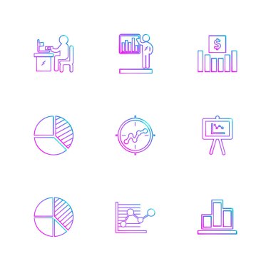 minimalist düz vektör app simgeleri beyaz arka plan üzerinde