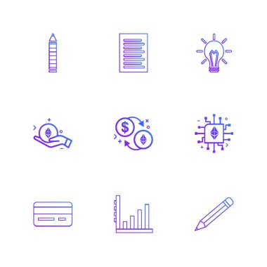 minimalist düz vektör app simge kümesi