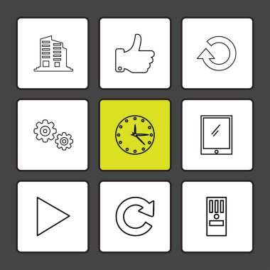 Farklı minimalist düz vektör app simgeleri