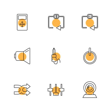 çeşitli vektör app simge kümesi         