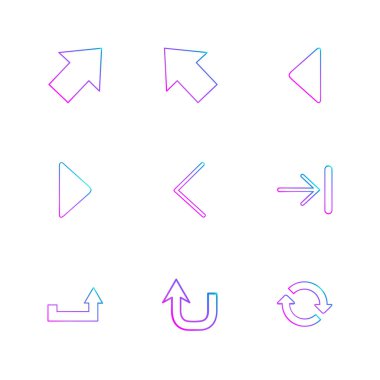 Farklı minimalist düz vektör app simgeleri