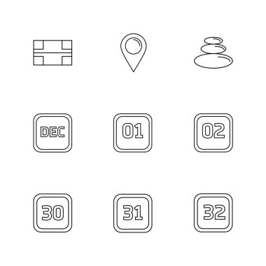Farklı minimalist düz vektör app simgeleri