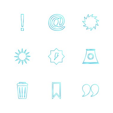 minimalist düz vektör app simgeleri beyaz arka plan üzerinde