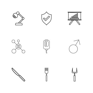 minimalist düz vektör app simgeleri beyaz arka plan üzerinde