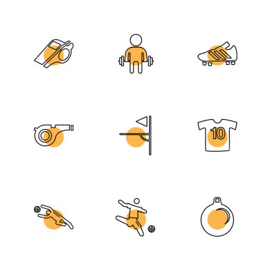 Beyaz arka plan üzerinde farklı minimalist düz vektör app simgeleri