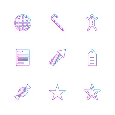 beyaz zemin üzerine minimalist düz vektör app simge kümesi