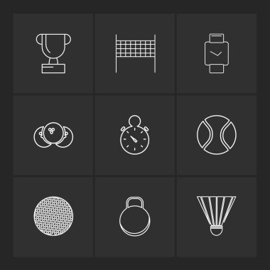 Farklı minimalist düz vektör app simgeleri