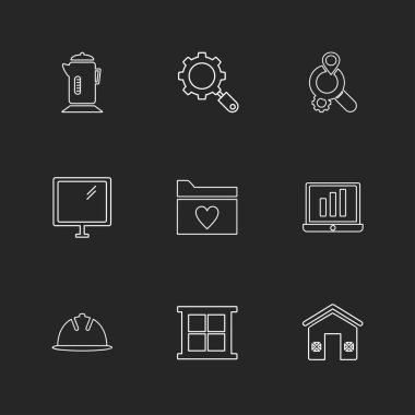 Farklı minimalist düz vektör app simgeleri