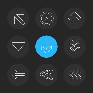 minimalist düz vektör app simge kümesi