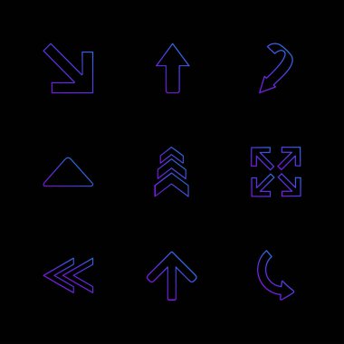 Farklı minimalist düz vektör app simgeleri