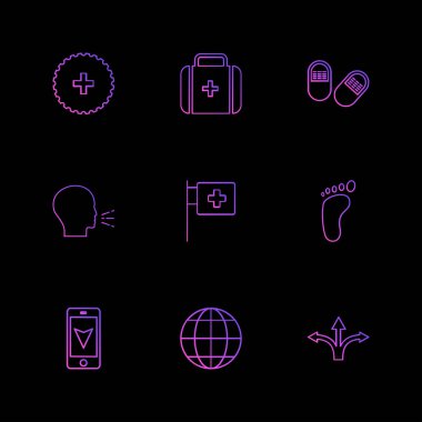 çeşitli vektör app simge kümesi         