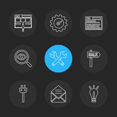 çeşitli vektör app simge kümesi         