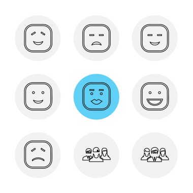 Farklı minimalist düz vektör app simgeleri