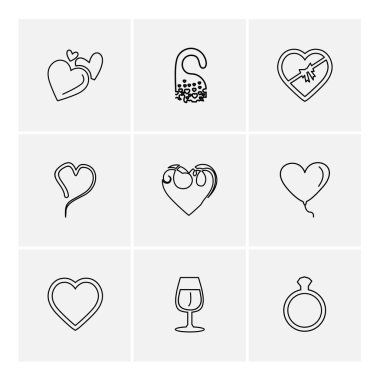 Farklı minimalist düz vektör app simgeleri